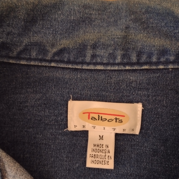Talbots Vintage 100% Cotton Denim Jacket Size M - Picture 8 of 12